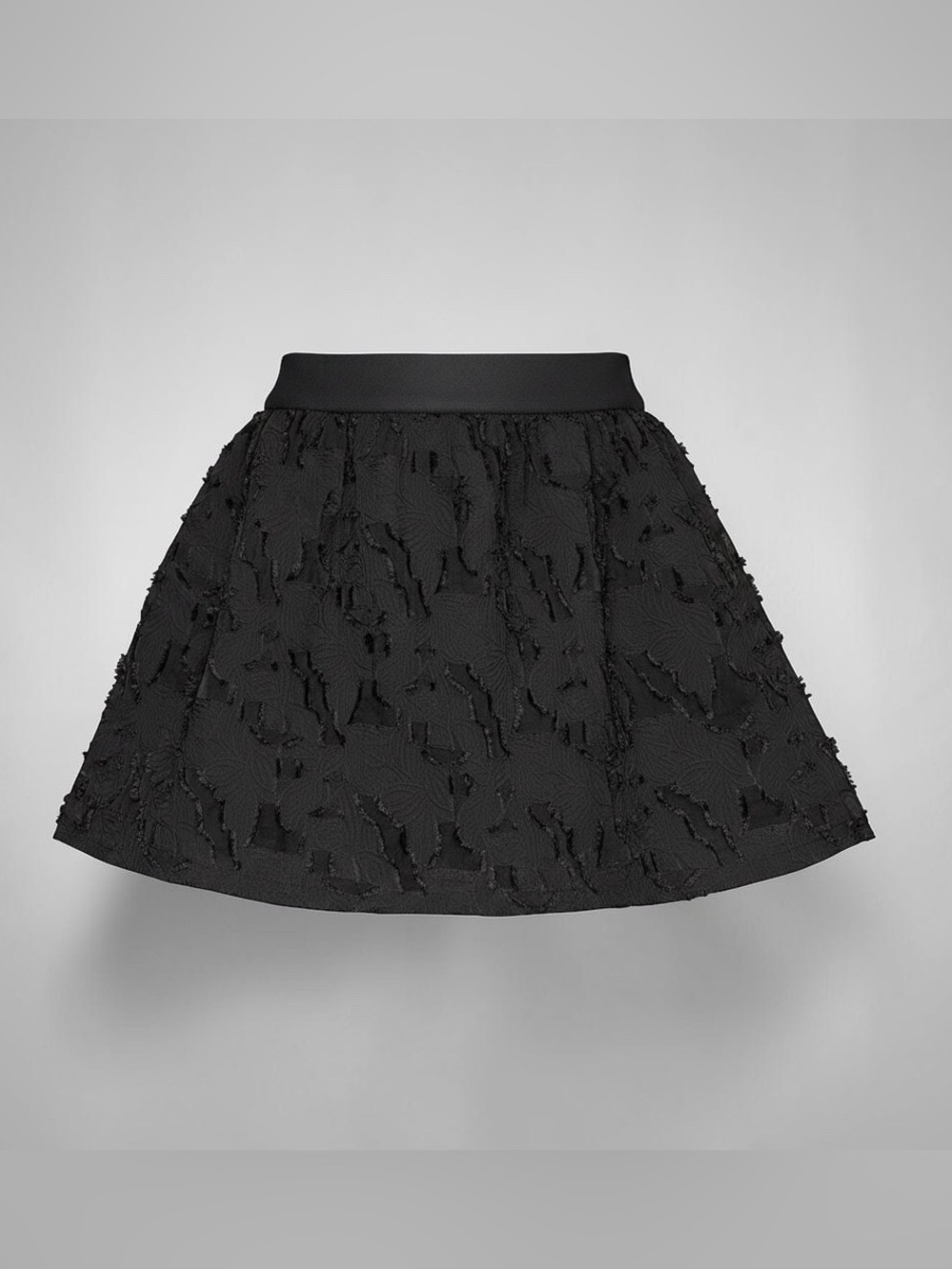 H&M Black Textured Circle Skirt